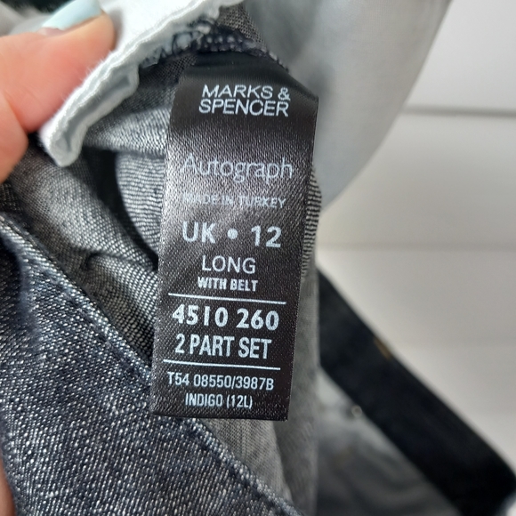 Autograph Weekend Cotton Jeans Indigo Size 12 Long Bootcut Stretch BNWT - Picture 12 of 13